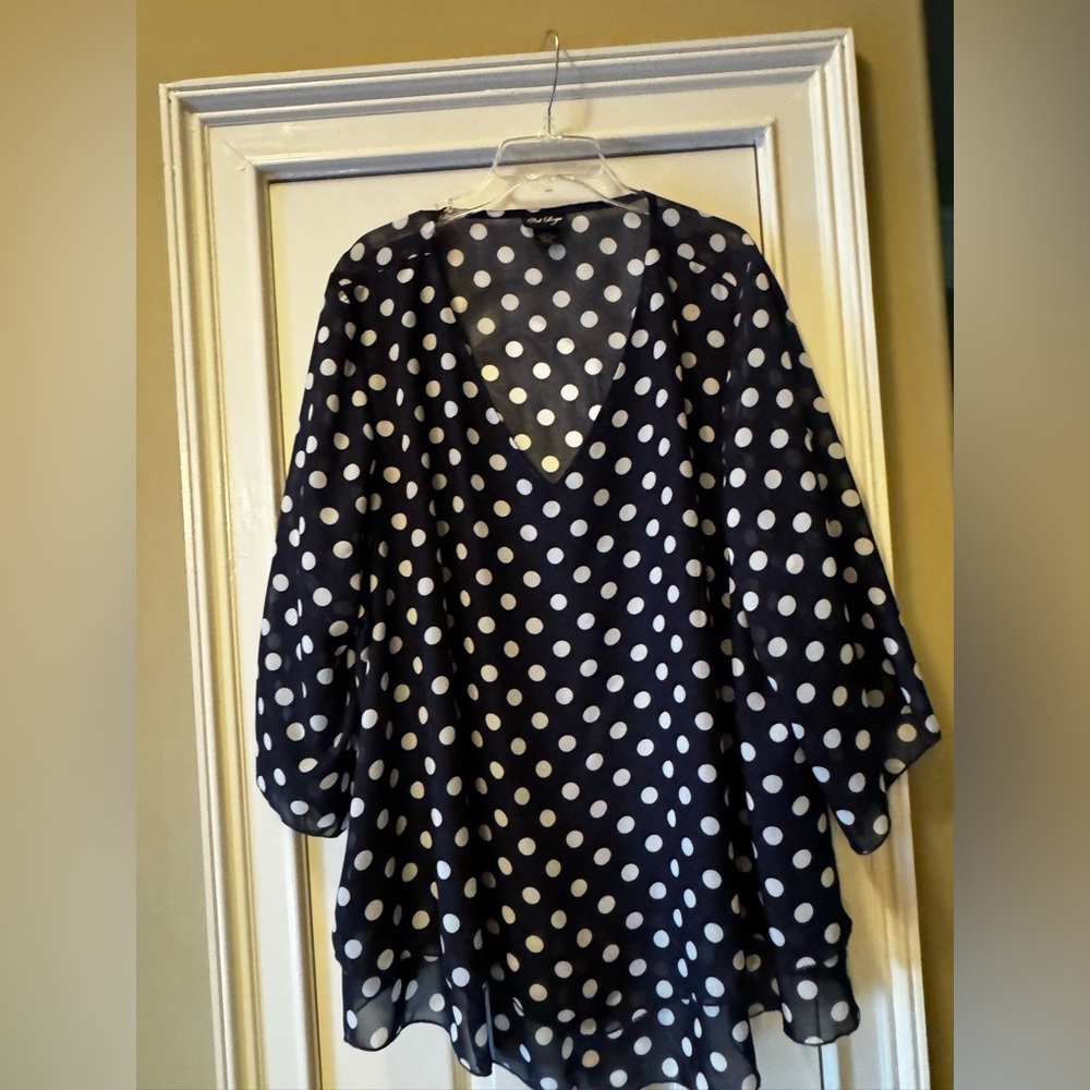 4x Pat Rego polka dot blouse